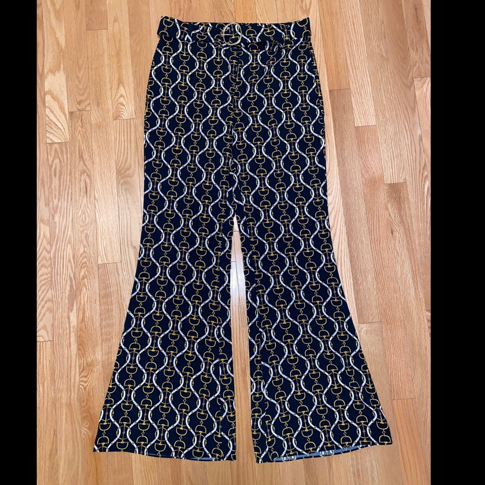 Zara Print wide leg pants